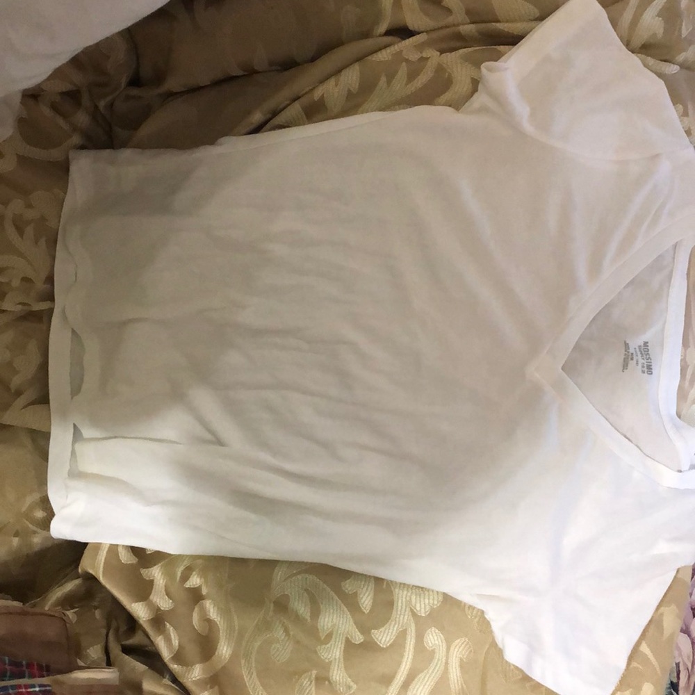 Plain white v-neck t-shirt